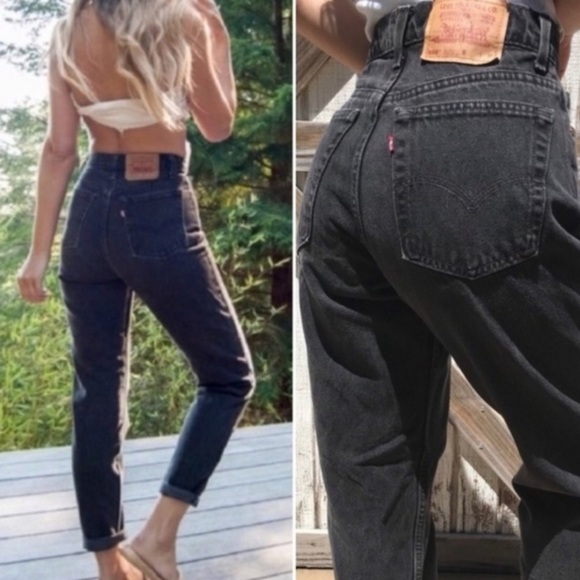 Levi's Vintage 512 Tapered Leg Slim Fit Jeans Blk - Picture 2 of 15